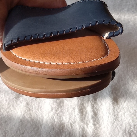 NWOT Jack Rogers Dark Navy & Brown Size 9.5 Womens Slide Sandals - Picture 3 of 5